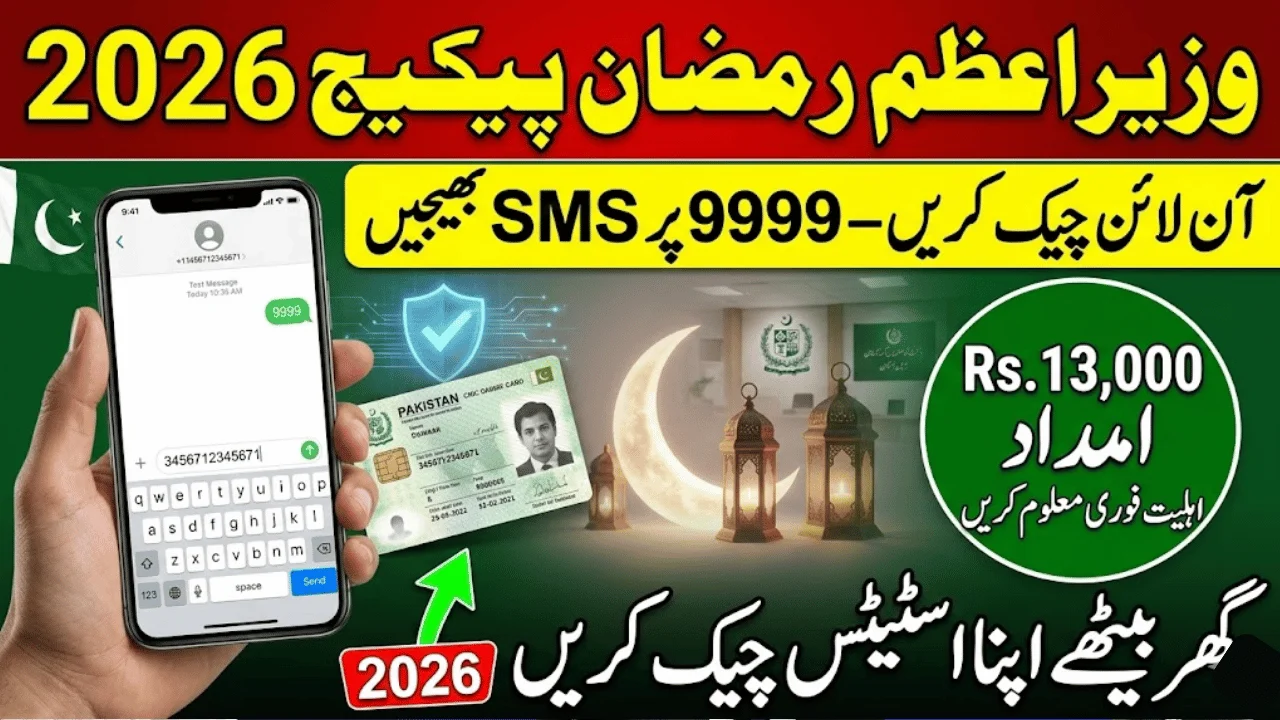 Prime Minister Ramzan Package 2026 Online Check – Complete CNIC & 9999 SMS Guide